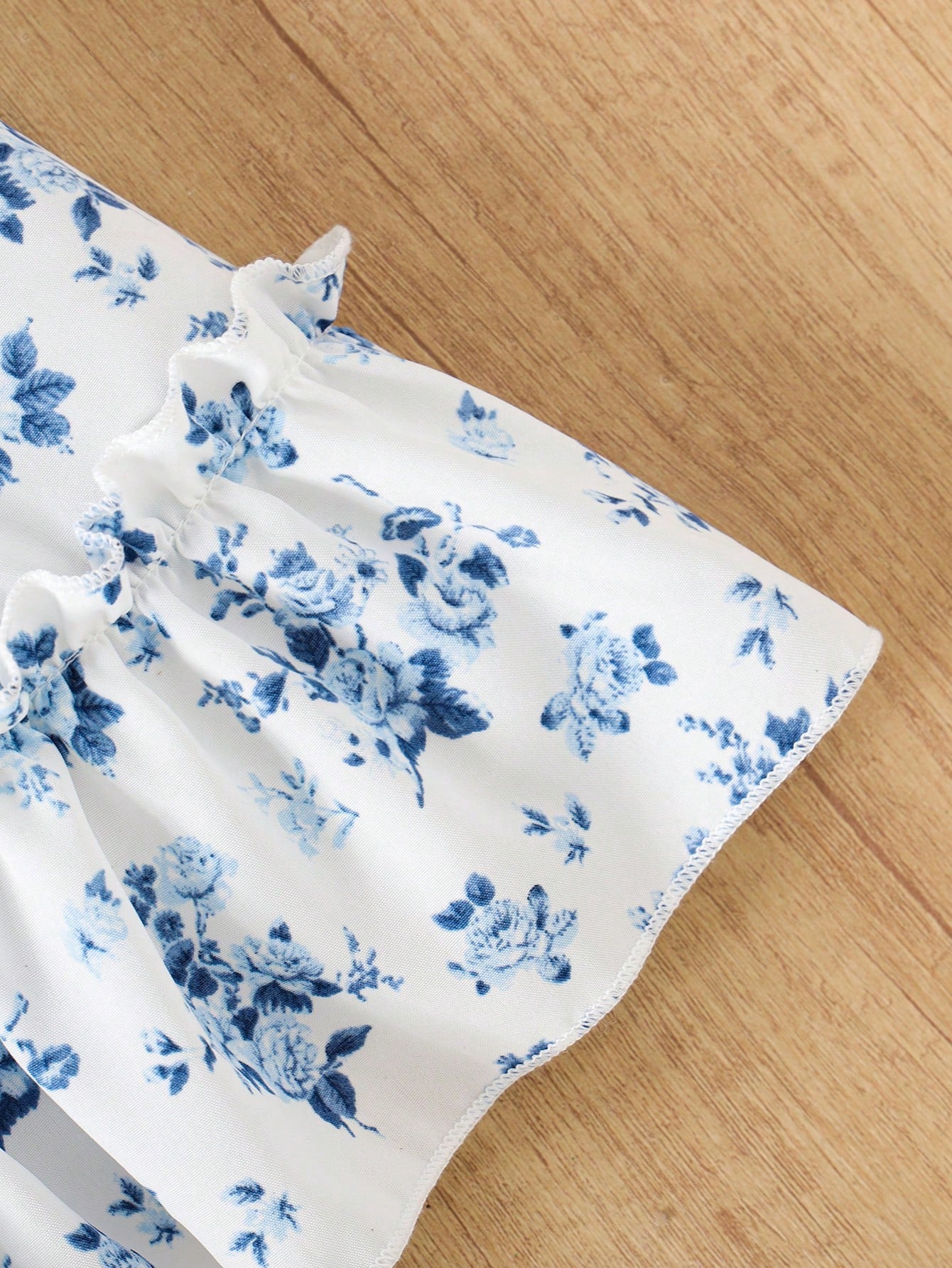 Girls Blue Floral Smocked Summer Dress (Ages 1–10) | Bow Strap Cotton Sundress